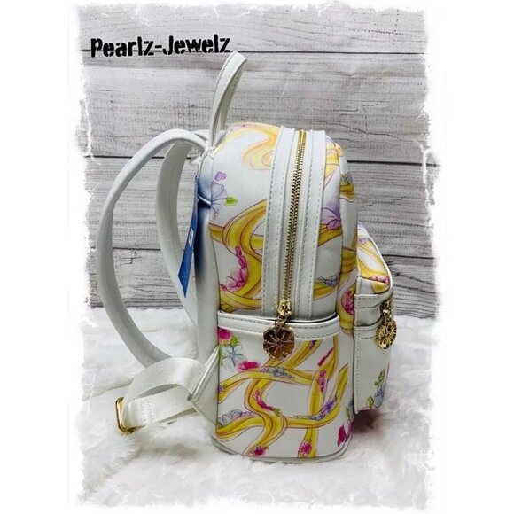 Danielle Nicole Disney Tangled Rapunzel Flowing Hair Mini Backpack BoxLunch NWT - Picture 4 of 6